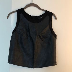 Sam Edelman size XS black faux leather tank.
